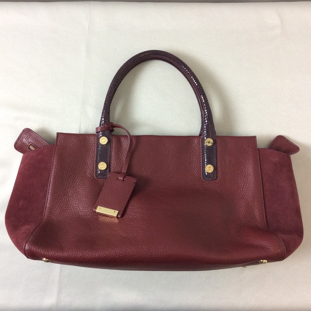 LaCucci Burgundy Leather Made In Italy Handbag. Good used condition. Preloved